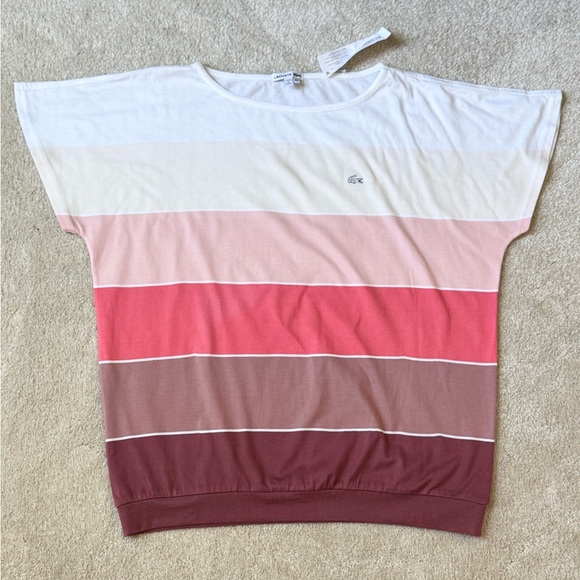 Calvin Klein Women's Striped Multicolor Shirt - Size 44 “Large” - NWT - Picture 1 of 9